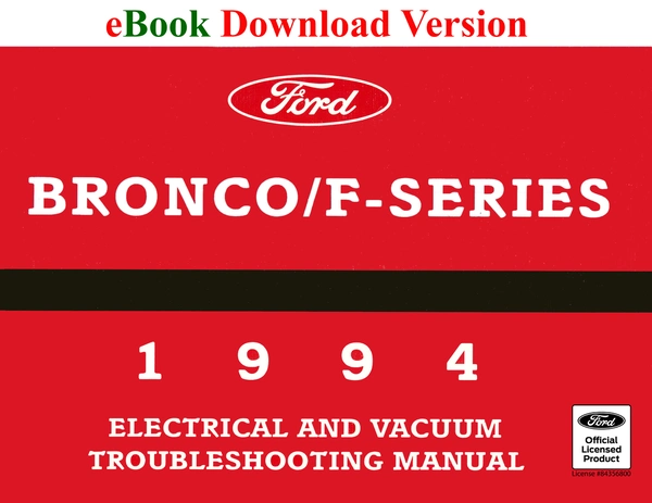 1994 Bronco/F-Series Electrical & Vacuum Trouble-Shooting Manual (EVTM) - Ford Shop Manual Cover